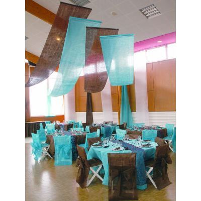 Tenture de salle 12m x 80cm tissu intissé Bleu