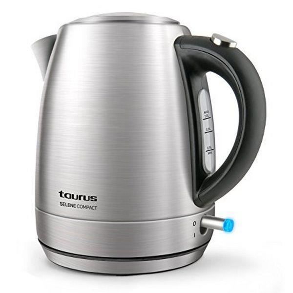 Bouilloire électrique Taurus Selene Compact de 2200W avec réservoir 1L, filtre extractible et range cordon
