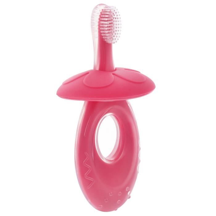 1 ensemble brosse à dents pour bébé à à poils souples à en Silicone pour la bouche de soins infantiles ASPIRATEUR TRAINEAU