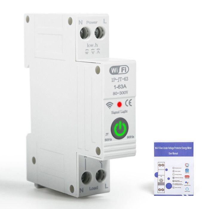 TUYA WiFi Smart Circuit Breaker 1 P 63 A Avec Martinique