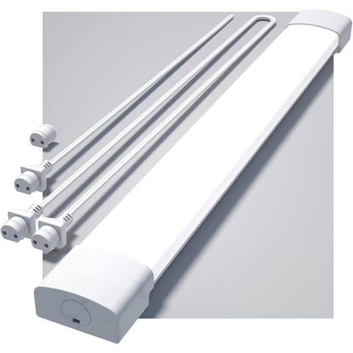 LEOEU Neon LED, 120 cm, led-buis, 36 W, 3950 lm, plafondlamp met bewegingsmelder, IP65, waterdicht, voor werkplaats, kelder, kantoor, schuur, winkel