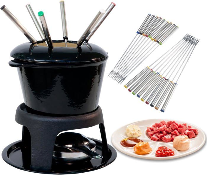 Fourchettes à fondue - YNKKVRE - Acier inoxydable - 12 pièces - Résistantes à la chaleur - 94 pouces
