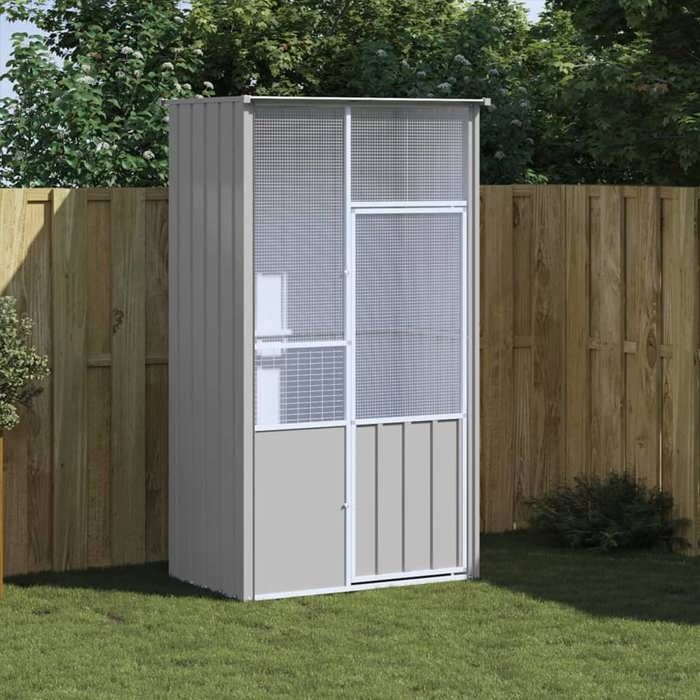 Comparer les prix de Cage pour Perroquet/ Cage à oiseaux - gris 115x78x200 cm - Acier galvanisé CC4396233