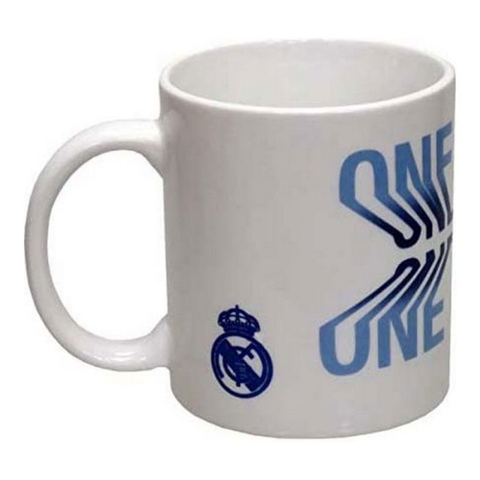 Real Madrid Keramik-Tasse – Offiziell Lizenziert, 330 Ml, Mikrowellen- & Spülmaschinenfest, Weiß