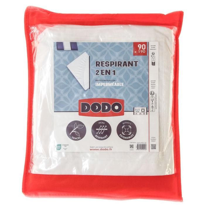 Protège Matelas Imperméable Blanc Dodo 90x190cm Protège Matelas Imperméable Blanc Dodo 90x190cm