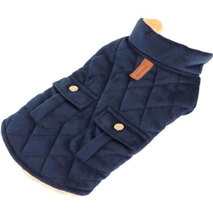 Meilleurs prix pour Manteau dhiver pour chien - JORMFTTE - Veste chaude - Flanelle - Non imperméable - Bleu