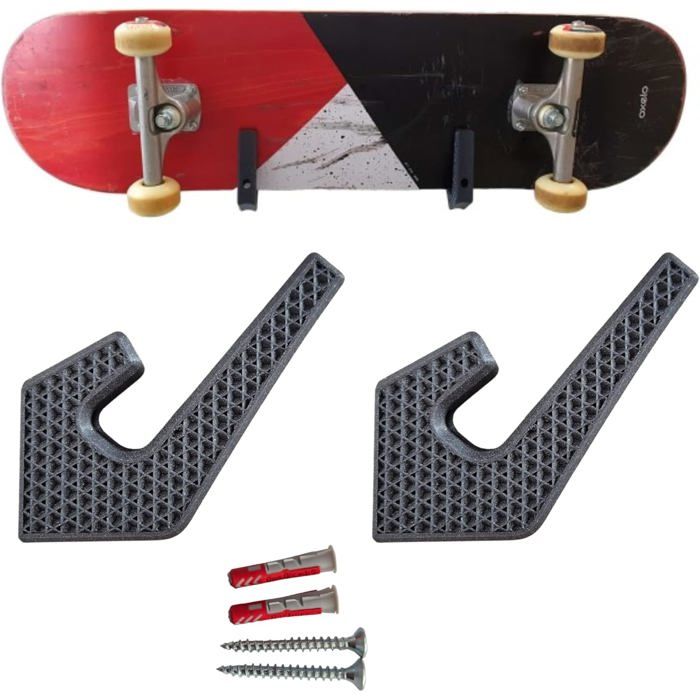 Support Mural Pour Skateboard - Crochet De Rangement - 13,5 X 13 X 12 Cm