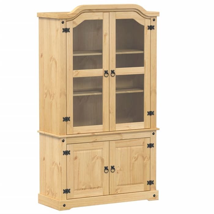 Vitrine en verre Corona 1035x42x180 cm bois de pin massif--Mothinessto3548