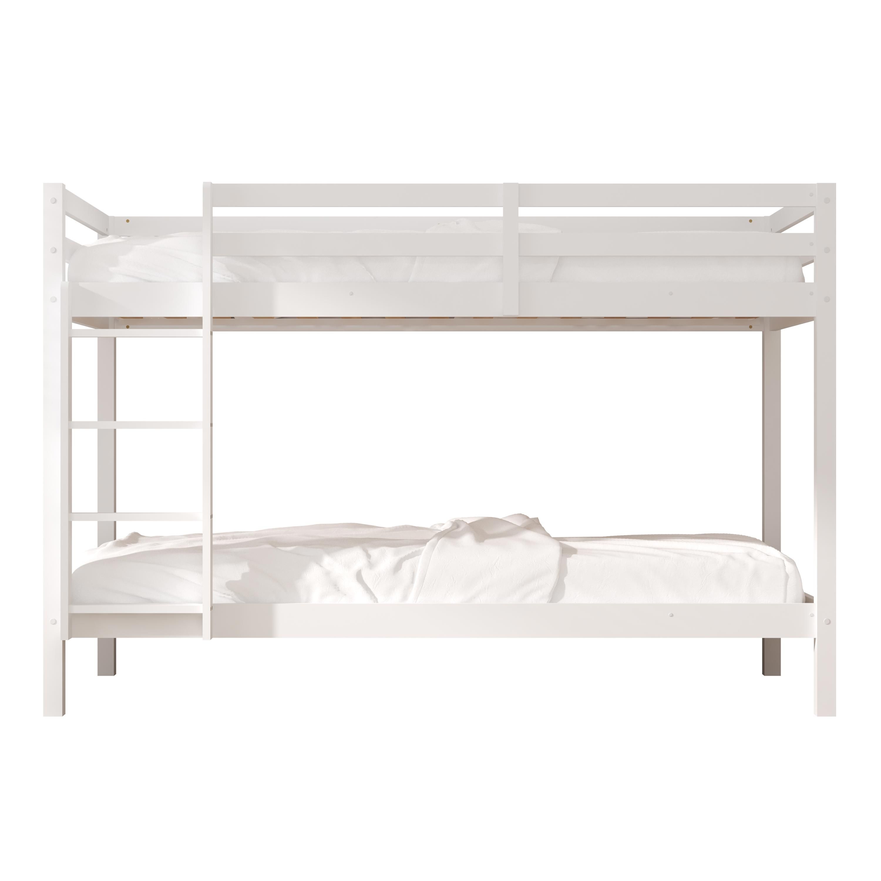 Lit Superposé - SUNNY - Jip - Blanc - 2 Places - Bois Massif - 90x200 cm Lit Superposé - SUNNY - Jip - Blanc - 2 Places - Bois Massif - 90x200 cm