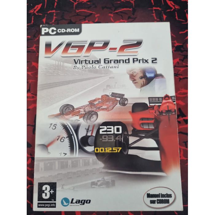 Lago Vgp2 – Virtual Grand Prix 2 – Jeu PC Cd-Rom – Simulation De Formule 1 Réaliste