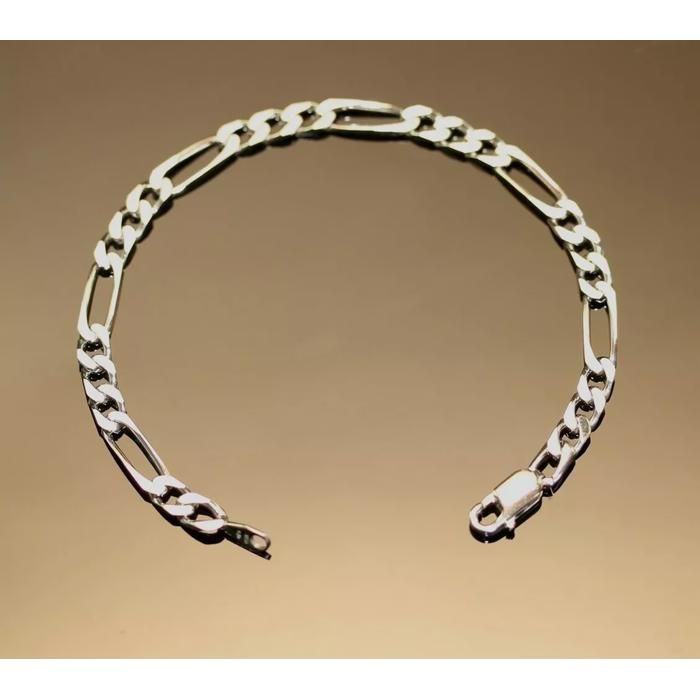 bracelet pour homme en argent massif 925 figaro large 5mm neuf bracelet pour homme en argent massif 925 figaro large 5mm neuf