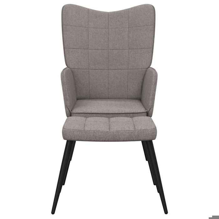Bestseller Chaise/Fauteuil de relaxation - BURKE - 110 kg par siège - avec tabouret - Taupe Tissu FF722