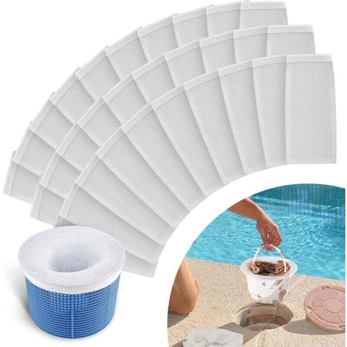 Chaussettes décumoire de piscine - ZOR® - Lot de 30 - Filtre les débris - Piscines creusées et hors sol Chaussettes décumoire de piscine - ZOR® - Lot de 30 - Filtre les débris - Piscines creusées et hors sol