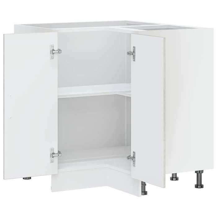 Moderne Placard dangle de cuisine Porto SWEETY Meuble bas de cuisine gris béton bois dingénierie 75.5x75.5x81.5 cm BB1089