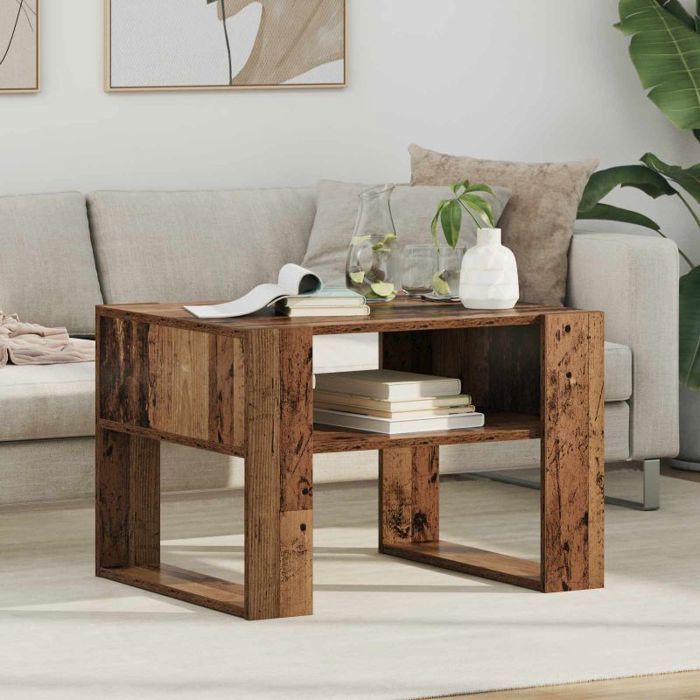 VIDAXL Table basse rectangulaire en bois dingénierie 66 x 53 x 45 cm Marron - Étagères de rangement
