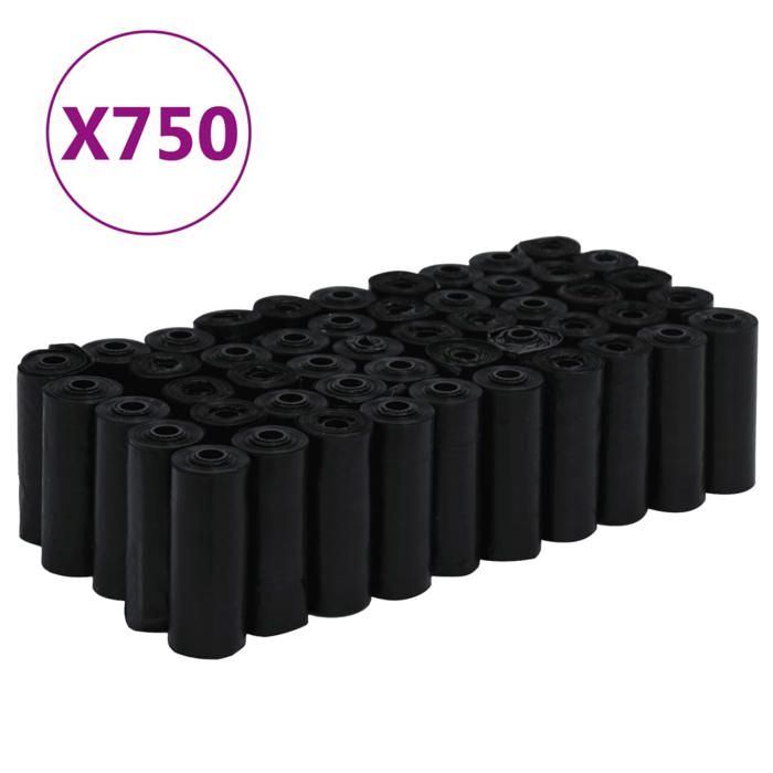 （Haute qualité）Multicolore Sacs à crottes pour chiens 750 pcs - LES SOLDES - noir 30x20cm PEPoids 0.87 Kg_253325
