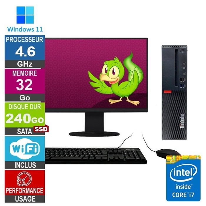 Acheter Lenovo M920s i7-8700 4.60GHz 32Go/240Go SSD Wifi W11 + Ecran 20 Reconditionné - 686,78 € Lenovo M920s i7-8700 4.60GHz 32Go/240Go SSD Wifi W11 + Ecran 20 Reconditionné - Lenovo reconditionné disponible sur Cdiscount Seconde Vie