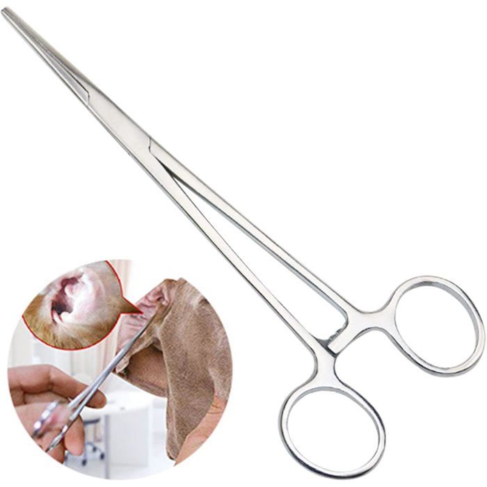 Pince hémostatique pour animaux - VETOBIOL - Acier inoxydable - Longueur 14 cm - Ergonomique