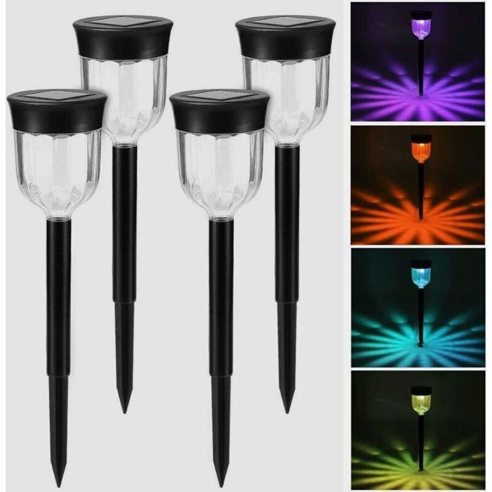 Torche solaire jardin lumière RGB Lampe LED Décoration Eclairage Solaire Etanche IP65 Exterieur Decoration Pour Chemins/Yard/Patio