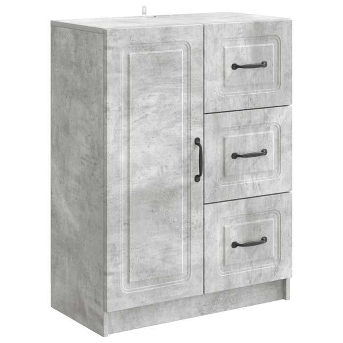 Elégance - Chic Meuble rangement - Buffet salon-séjour - Gris béton - 66x34 5x87cm - Bois dingénierie_0461104