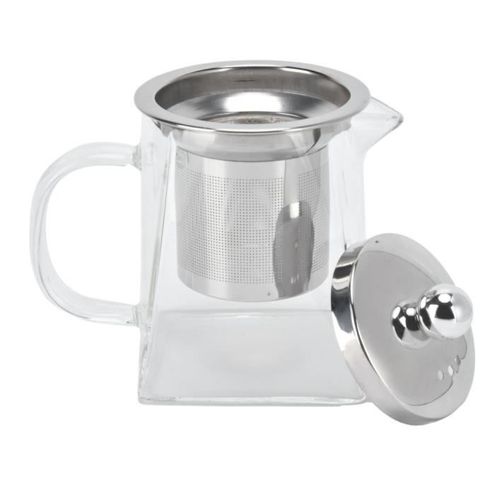 Petite Théière En Verre 200ml Avec Couvercle - Design Transparent Pour Infusions Et Thé