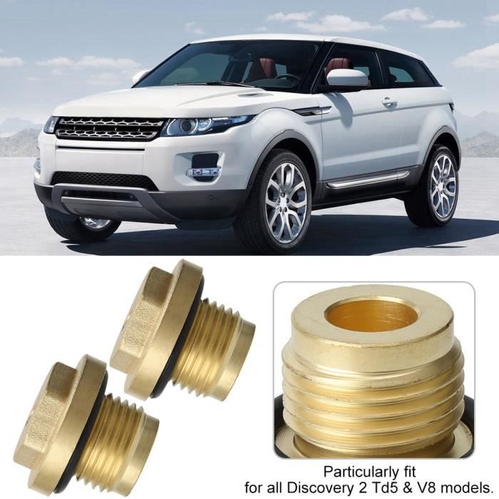 Bouchons De Vidange Différentiel En Laiton – Kit 2 Pièces Pour Land Rover Discovery 2 TD5 & V8 – Plus Solides Et Pratiques Que Les Originaux Plastique