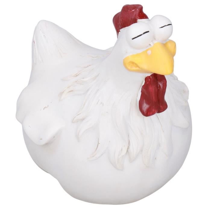 Akozon Decoration De Poulet Aux Grands Yeux Big Eye Chicken Ornements Statues De Poulet Droles Pour Jardin Escaliers Ferme Patio Cdiscount Maison