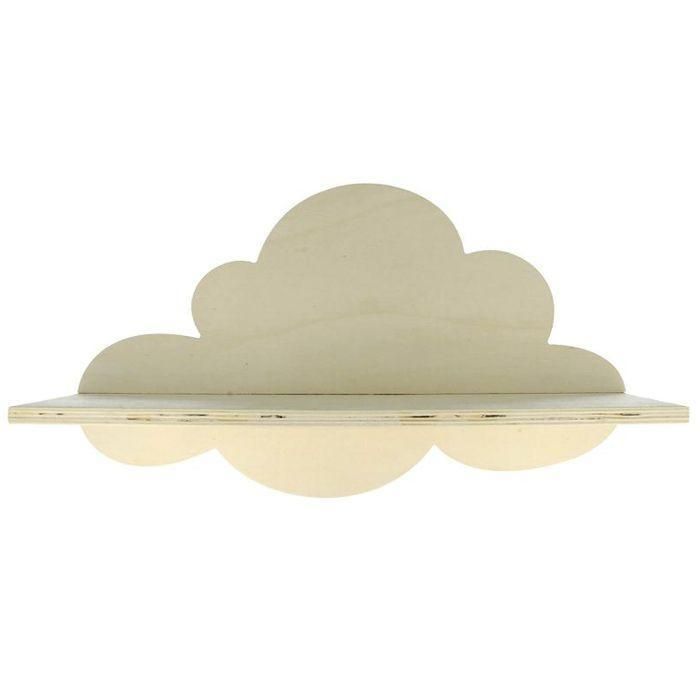 Étagère Nuage en Bois à customiser 39 cm - Meuble Rangement - Étagère en bois