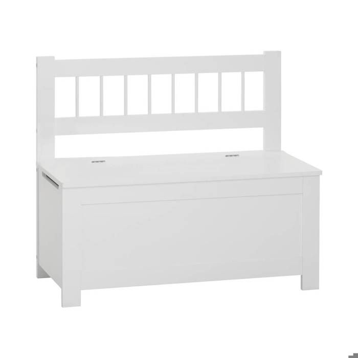 Coffre Banc à jouer 2 en 1 en bois MDF Blanc Atmosphera for kids