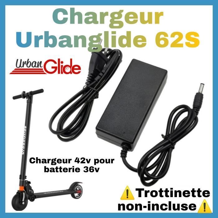 Chargeur 42v Urbanglide 62S pour trottinette électrique Urbanglide 36v [ chargeur 42v pour batterie 36v] - Cdiscount Auto