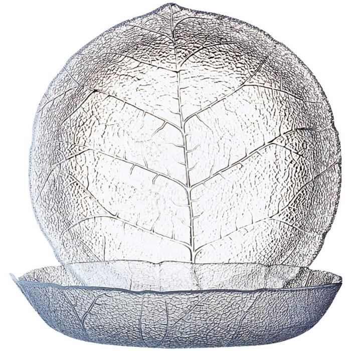 Lot De 6 Assiettes Creuses Luminarc Aspen 20,5 Cm En Verre Transparent - Design Moderne, Va Au Lave-vaisselle