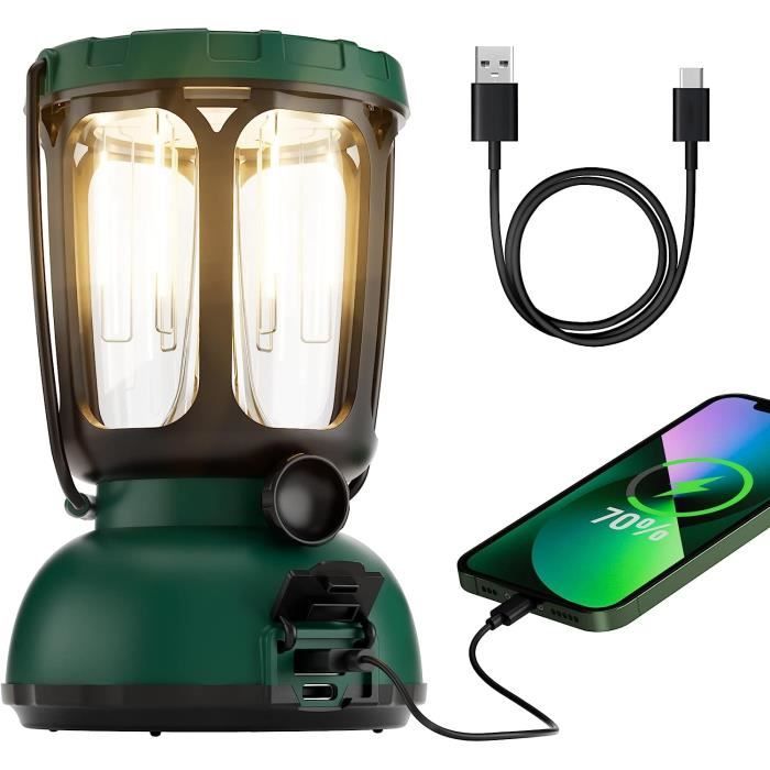 Lampe Solaire Camping,Lanterne Camping Rechargeable Puissante Max 650  Lumens,3 Modes D'Éclairage Réglable,Lampe Camping Led [H9690] - Cdiscount  Sport