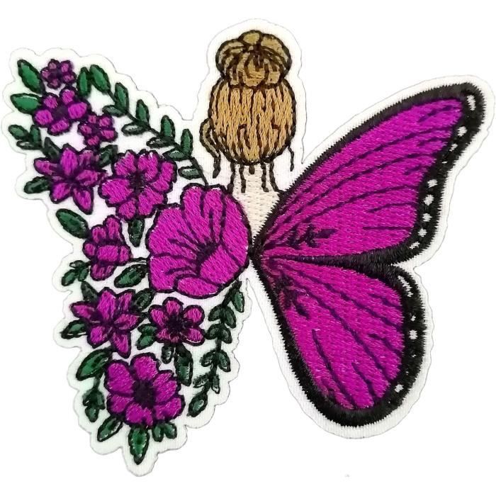 Patch Thermocollant / écusson Brodé Fleur à Repasser Ou Coudre - DIY
