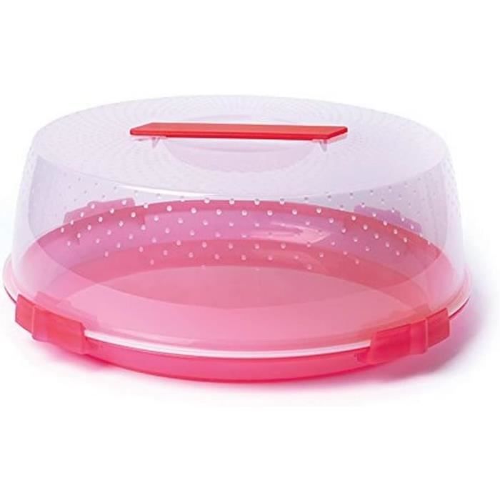 Boîte En Plastique Pour Transporter Des Tartes, 32 Cm Rouge[p9012] Cdiscount Maison