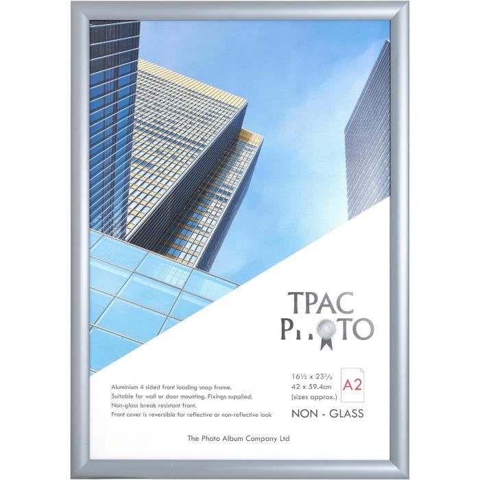 Hampton Frames | Cadre Photo Aluminium A4, Argenté, 21 X