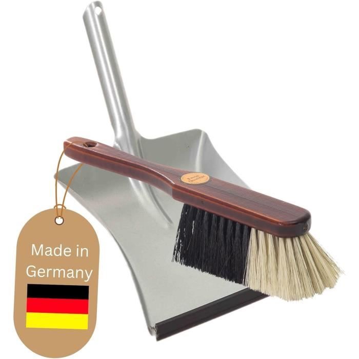 Balayette Et Pelle De Nettoyage En Caoutchouc - Pour Poils, Poussière, Saleté - Kit Gris Et Bleu - 5