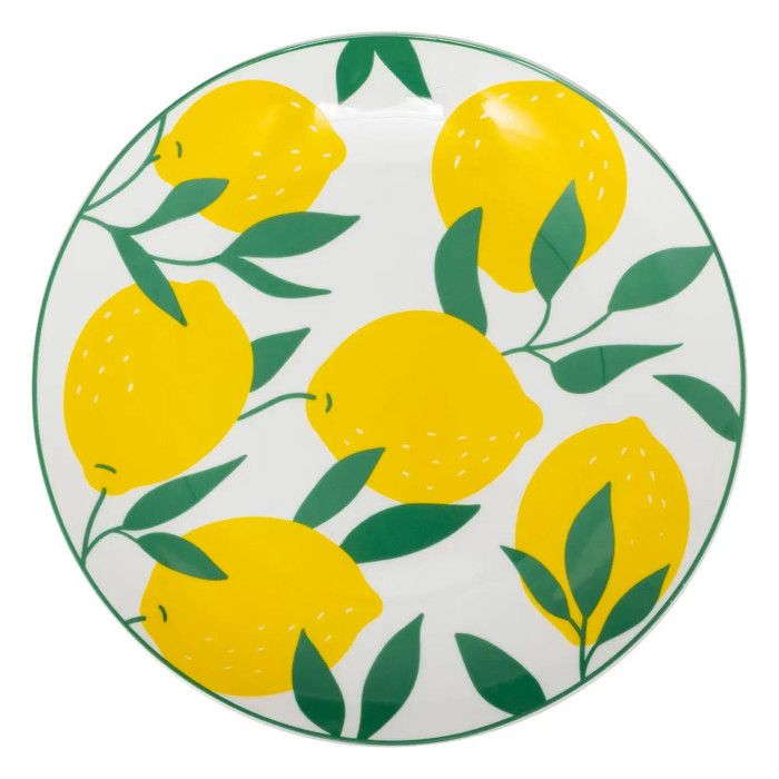 Lot de 6 Assiettes Plates Citrons 26cm Multicolore Lot de 6 Assiettes Plates Citrons 26cm Multicolore