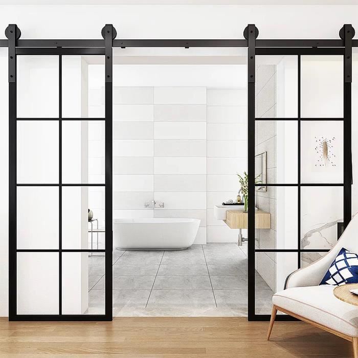 366cm Quincailleri Kit De Rail Pour Porte Coulissante Pour 2 Portes Coulissantes Industriel Portes Suspendue En Acier Carbone Achat Vente Porte Coulissante 366cm Quincailleri Kit De R Cdiscount