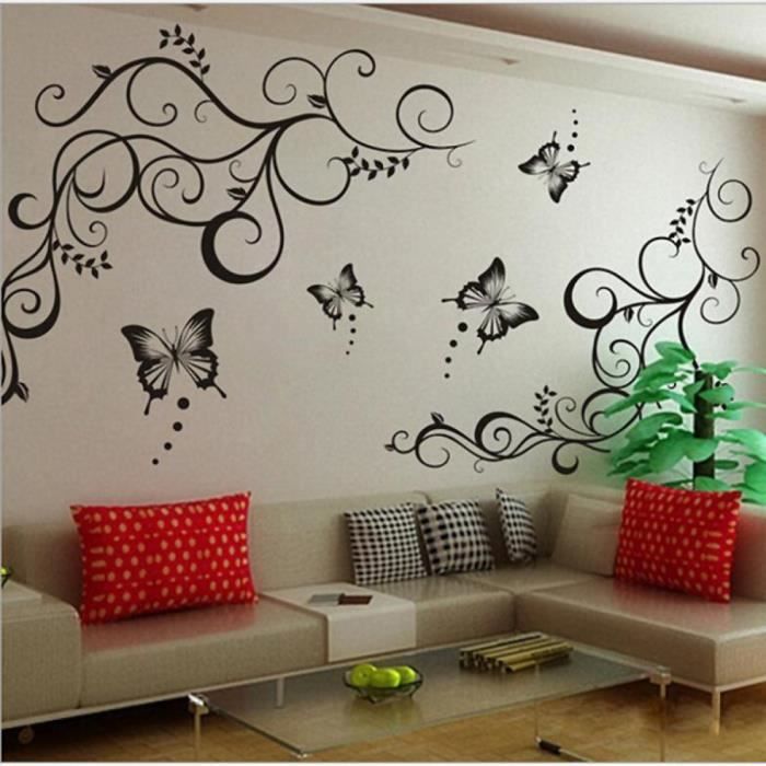 Wondever Stickers Muraux Plante Verts Pendaison Vigne Autocollants Muraux  Mural Stickers Feuilles Fleurs pour Salon Chambre [80] - Cdiscount Maison