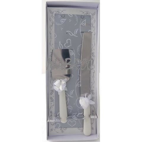 Coffret Service à Gâteau Mariage H Samuel Mayell ép Sur Zinc, Très Rare
