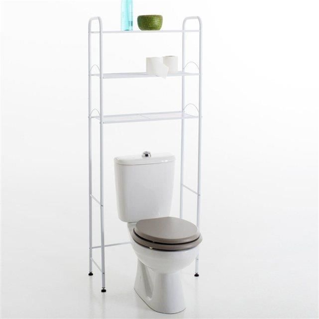 Meuble Etagere Special Wc En Metal Blanc Achat Vente Colonne