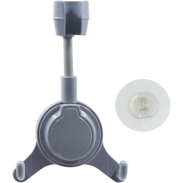 Support De Pommeau De Douche à Ventouse Réglable Avec Crochets, Support