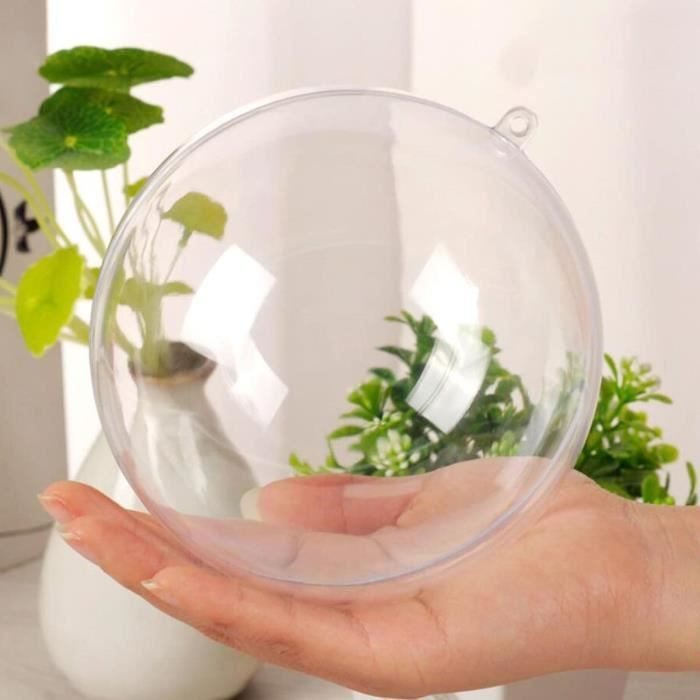 Pack 10 Boule de Noël Transparente à Recmplir Decoration Noël 412CM