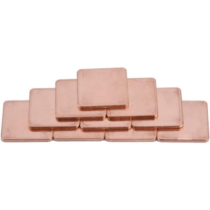Lot De 10 Tampons Thermiques En Cuivre Pour Refroidissement GPU/CPU - Dissipateurs Thermiques Pour électronique