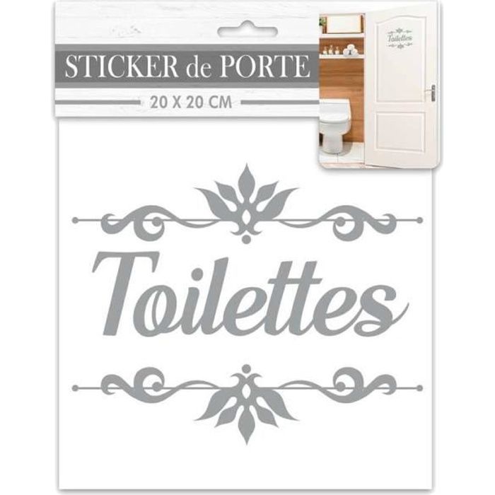 Sticker decoratif de porte TOILETTES - Cdiscount Maison