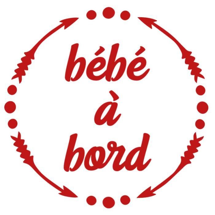 Adzif Biz Sticker Bebe A Bord Dimensions 15 X 15 Cm Couleur Rouge Aspect Brillant Adhesif Autocollant Pour Voiture Cdiscount Puericulture Eveil Bebe
