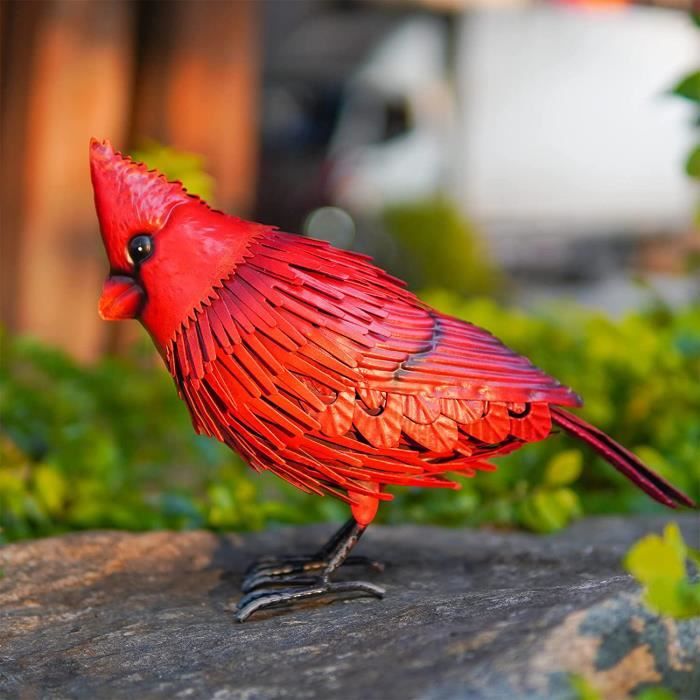 Décoration Jardin Oiseaux DAZZTIME - Sculpture Métal Peinte Pour Extérieur