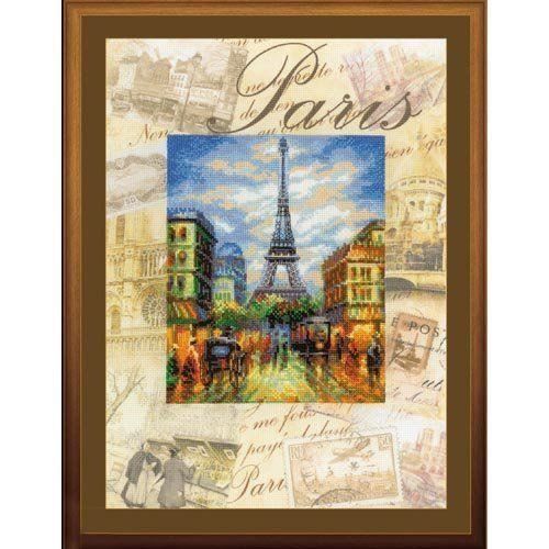 RIOLIS RPT-0018 - KIT DE COUTURE - Cities of the World Paris Kit de broderie au point de croix Multicolore