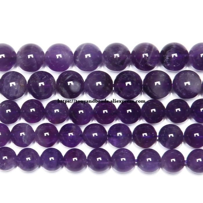 5mm Ronde Perle Violet en Vrac Pierre En.82 Perles 15,5 Pouces
