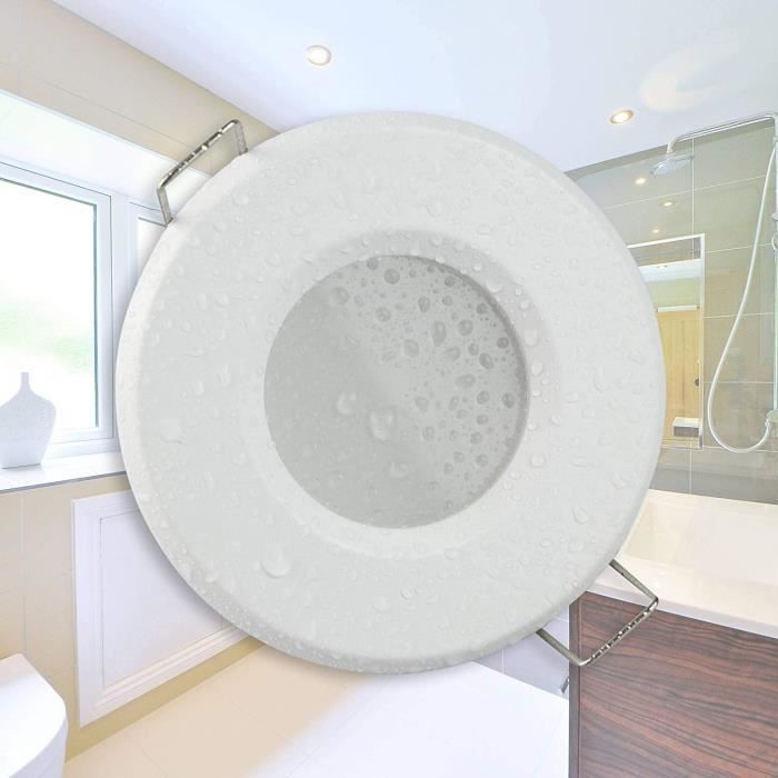 Cadre Encastré Rond Chromé IP44 Pour Spot - Trou De Perçage 40mm, Pour Ampoules GU11/MR11 Max 35mm, Salle De Bain Et Extérieur
